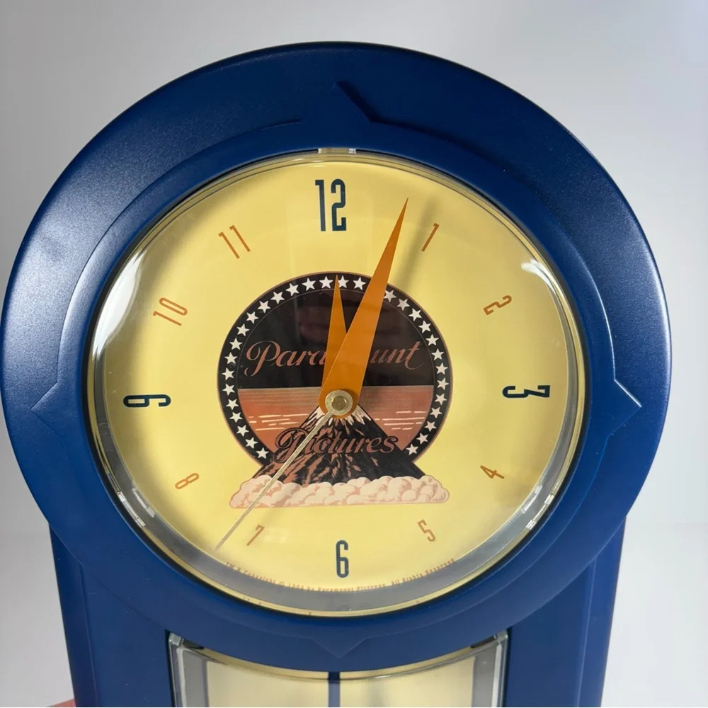 Vtg Paramount Pictures Wall Clock 1994‎ Blue Yellow Plastic Works